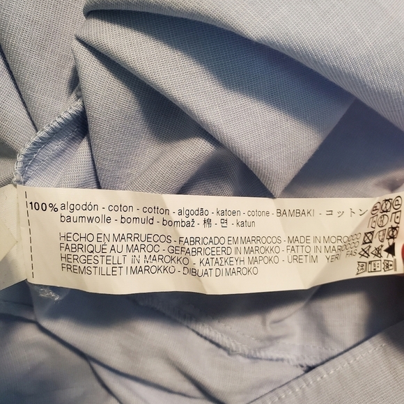 Zara Elegant Blue Women's Wrap Top - Picture 7 of 9